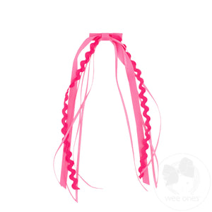 Grosgrain and Ric-Rac Ribbon Streamer Hair Clip