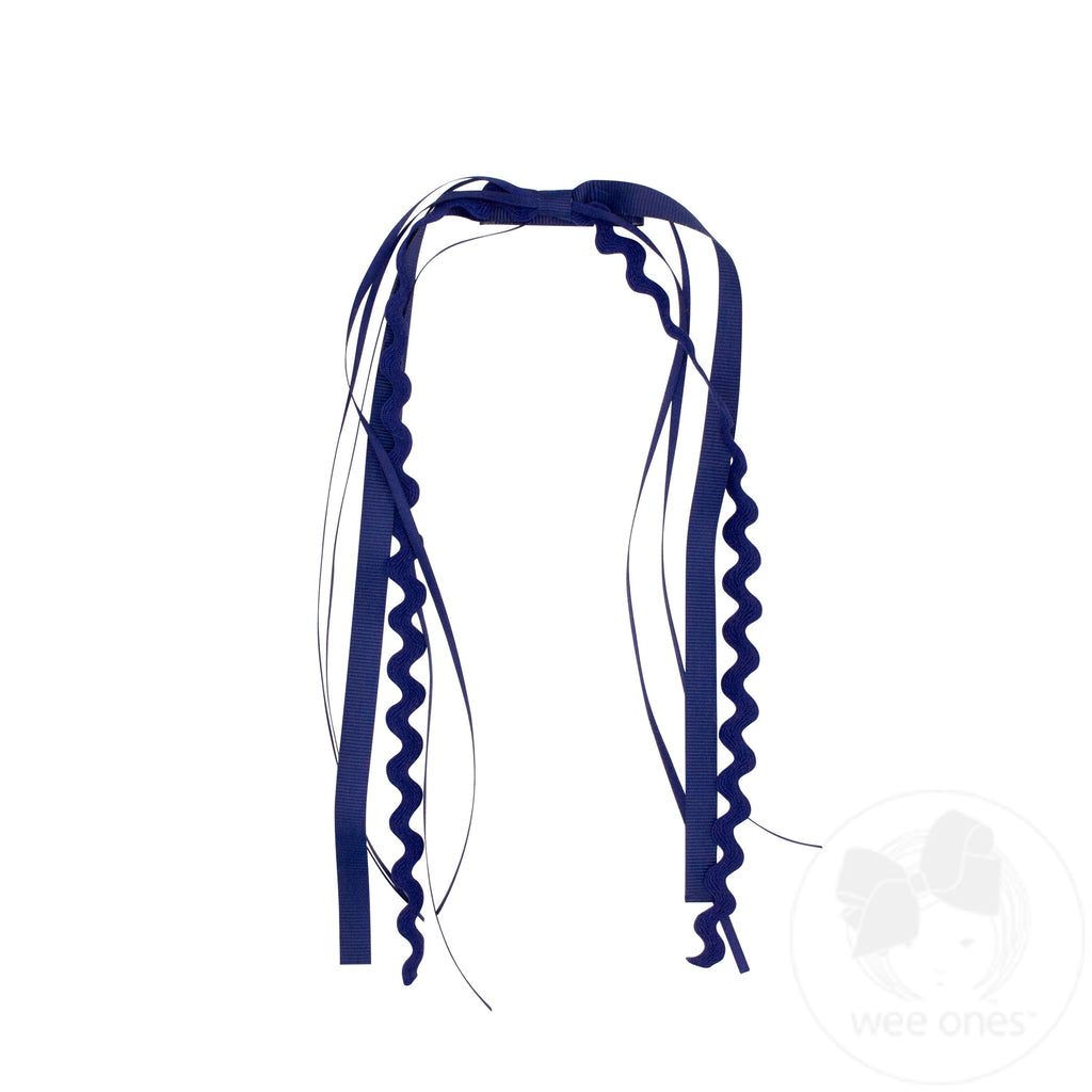 Grosgrain and Ric-Rac Ribbon Streamer Hair Clip