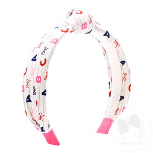 Back to School ABCs Print Knot Headband