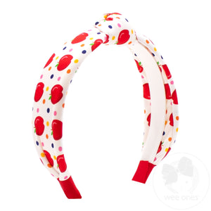 Back to School Apple Print Knot Headband
