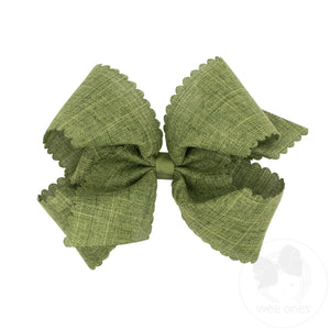 King Linen Scalloped Edge Hair Bow