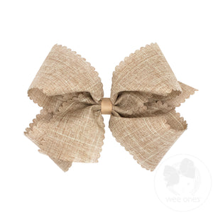 King Linen Scalloped Edge Hair Bow