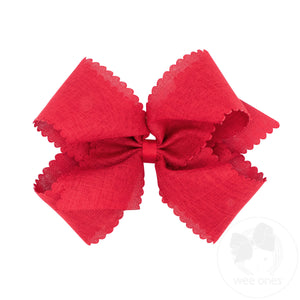 King Linen Scalloped Edge Hair Bow