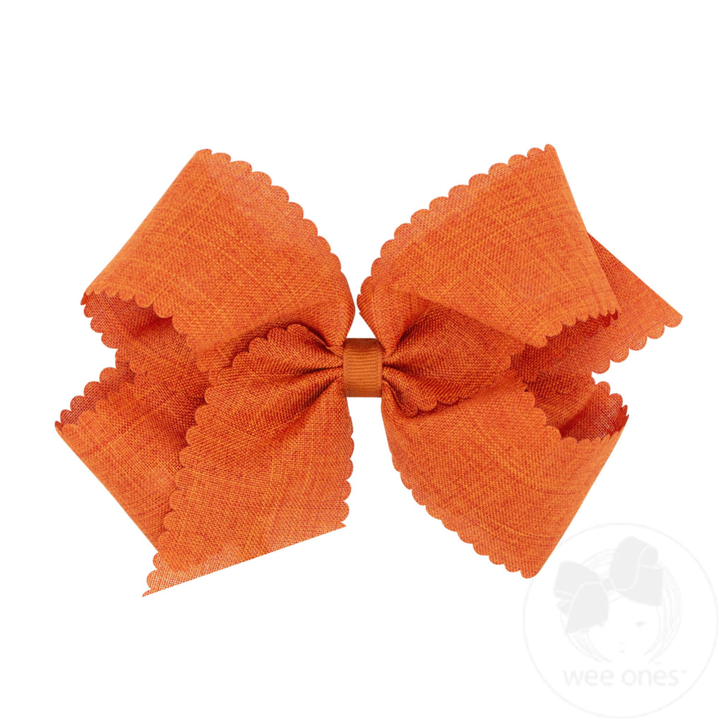 King Linen Scalloped Edge Hair Bow