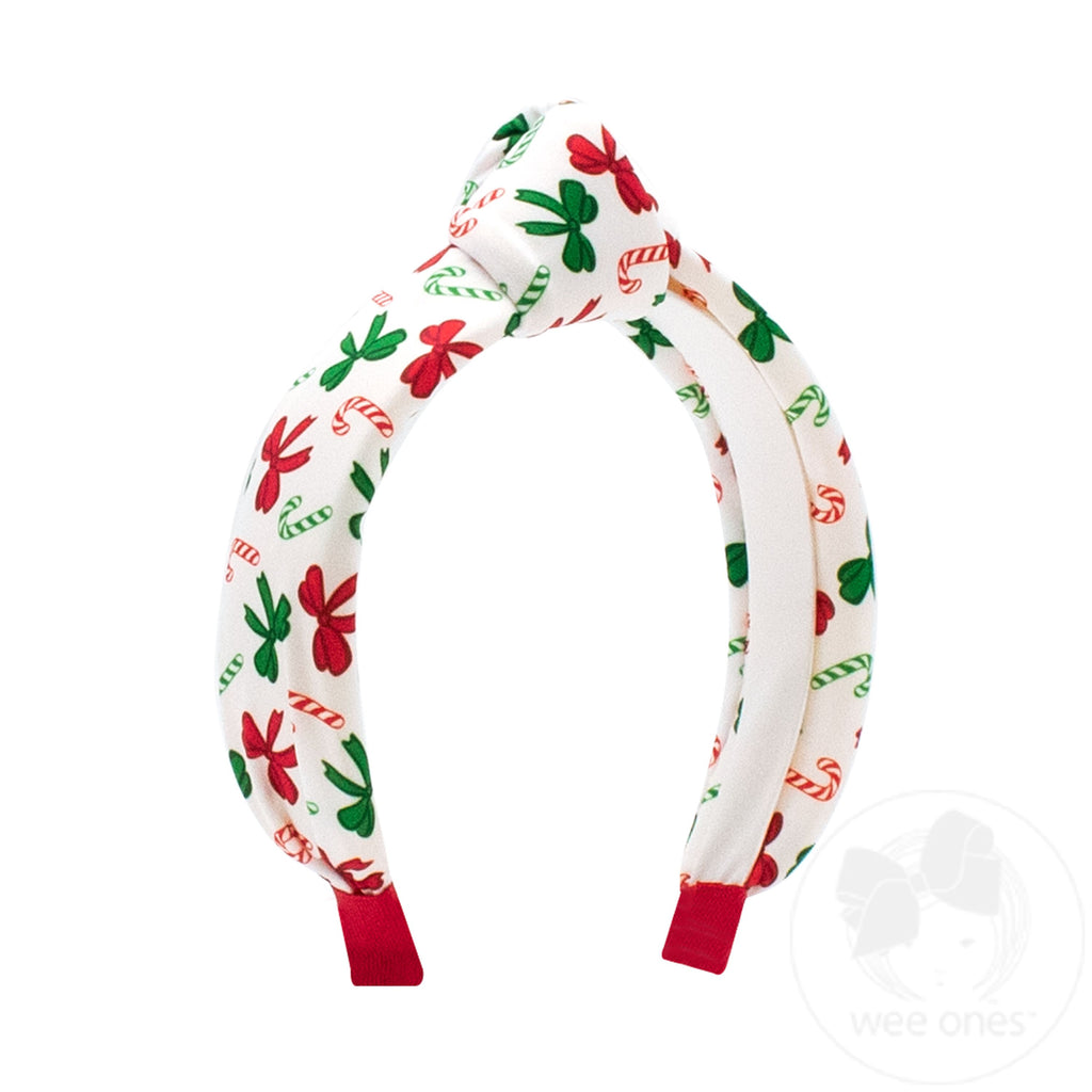 Christmas Print Knot Headbands