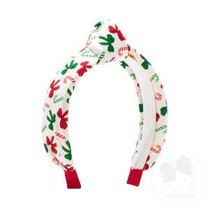Christmas Print Knot Headbands