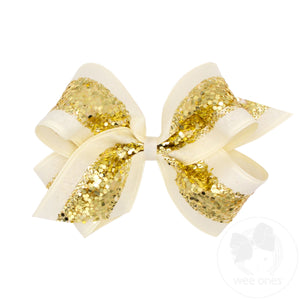 King Linen and Sequin Hair Bow