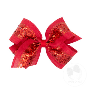 King Linen and Sequin Hair Bow
