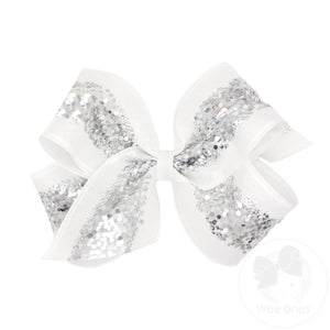 King Linen and Sequin Hair Bow