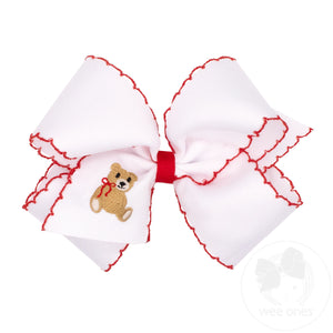King Moonstitch Christmas Embroidered Hair Bows