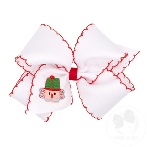 King Moonstitch Nutcracker Embroidered Hair Bow