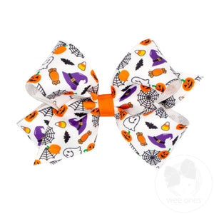 Medium Halloween Print Hair Bow
