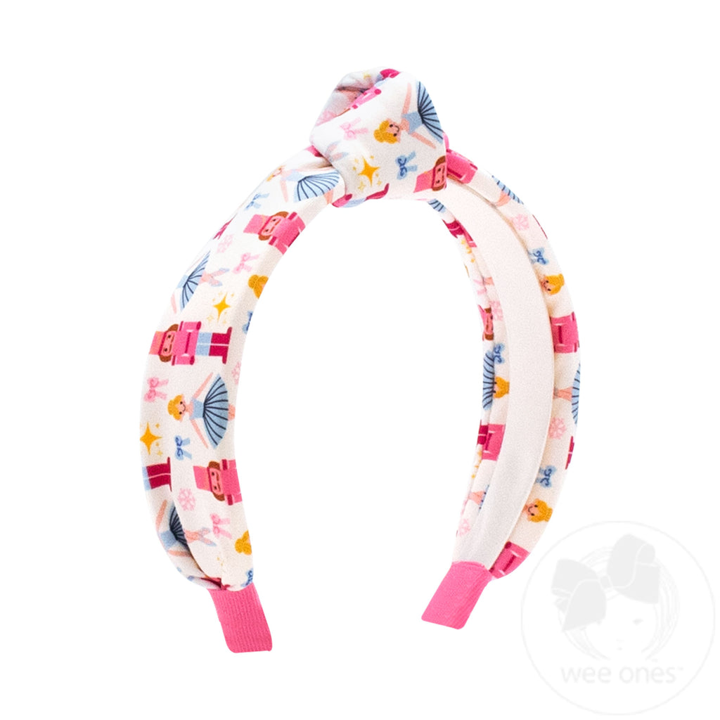 Pink Christmas Nutcracker Knot Headband