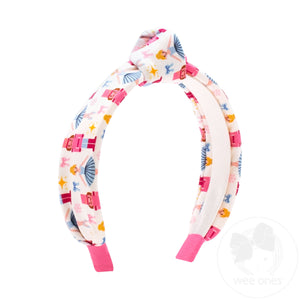 Pink Christmas Nutcracker Knot Headband