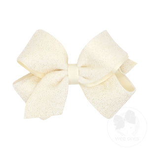 Medium Sparkle Velvet and Grosgrain Underlay Hair Bow