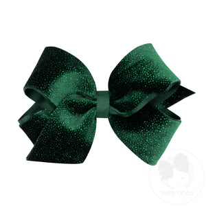 Medium Sparkle Velvet and Grosgrain Underlay Hair Bow