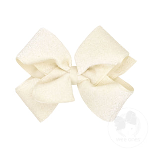 King Sparkle Velvet and Grosgrain Underlay Hair Bow