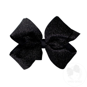 King Sparkle Velvet and Grosgrain Underlay Hair Bow