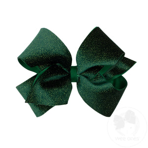 King Sparkle Velvet and Grosgrain Underlay Hair Bow