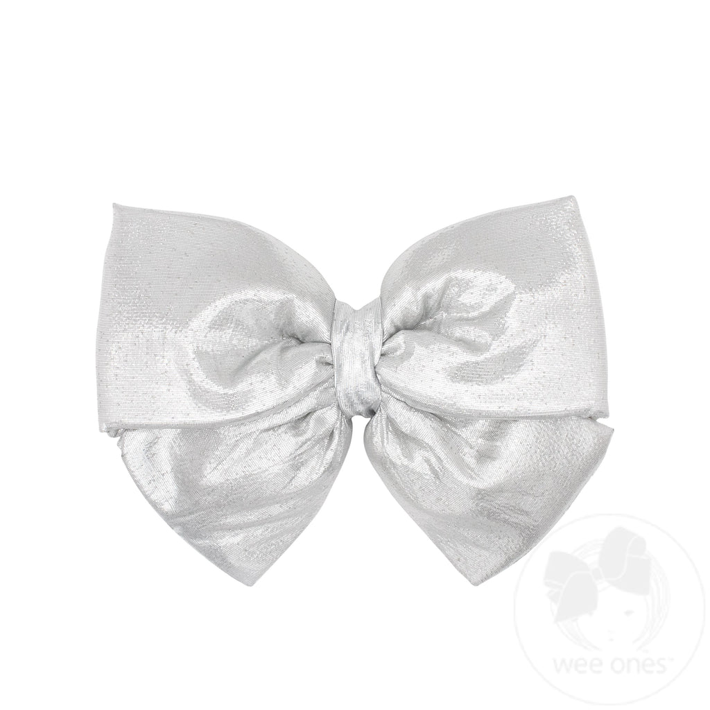 Medium Lamé Plush Hair Bow