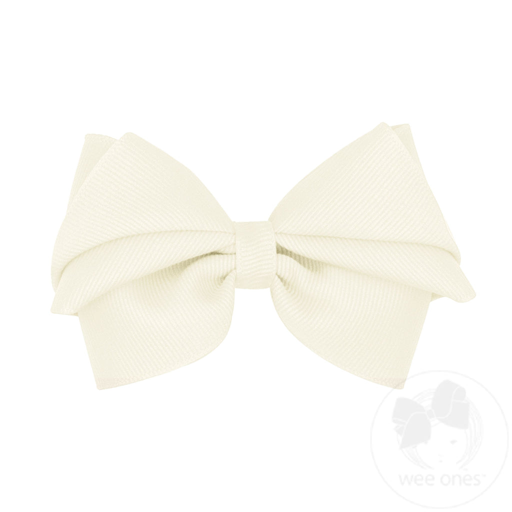 Small Pleated Grosgrain Hair Bow