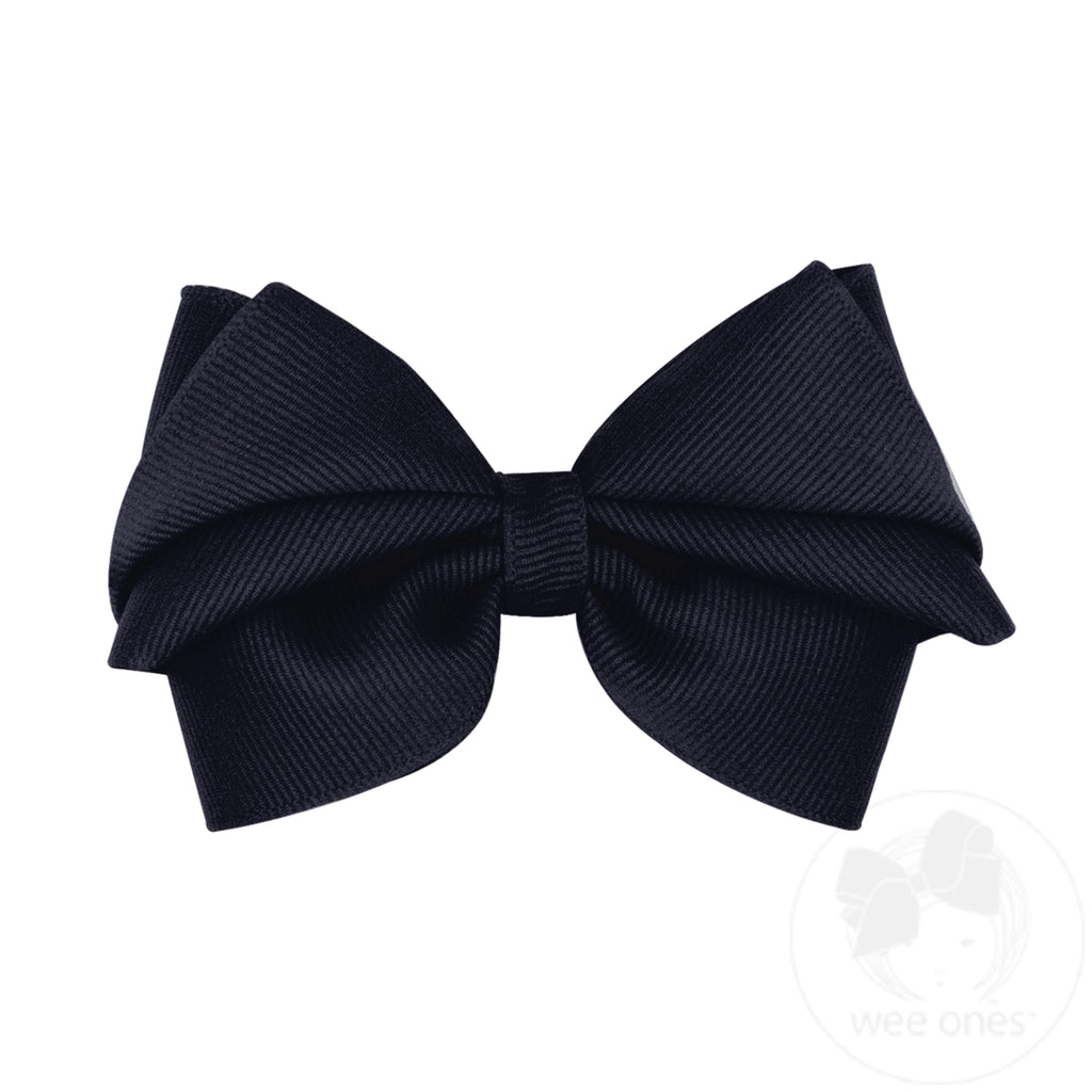 Small Pleated Grosgrain Hair Bow