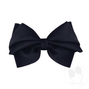 Small Pleated Grosgrain Hair Bow