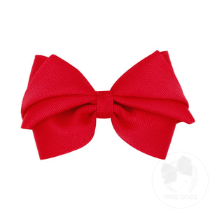 Small Pleated Grosgrain Hair Bow