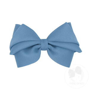 Small Pleated Grosgrain Hair Bow