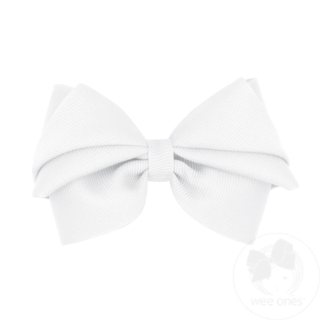 Small Pleated Grosgrain Hair Bow