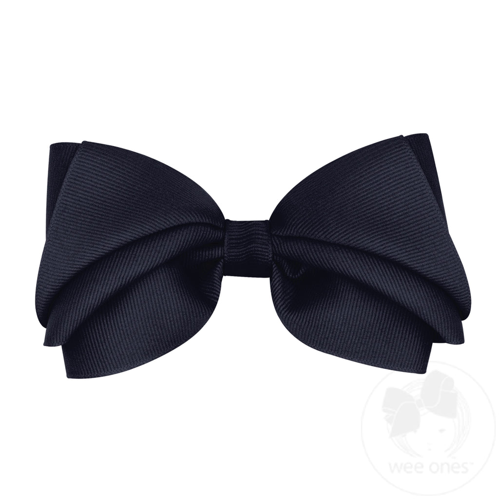 Mini King Pleated Grosgrain Hair Bow