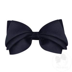 Mini King Pleated Grosgrain Hair Bow