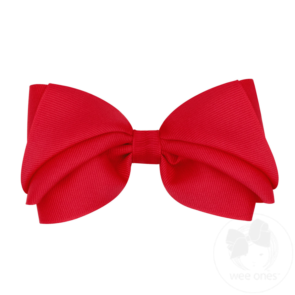 Mini King Pleated Grosgrain Hair Bow