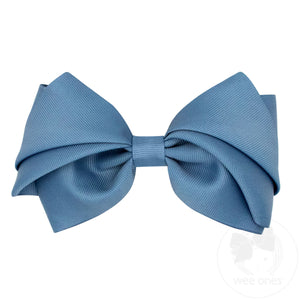 Mini King Pleated Grosgrain Hair Bow