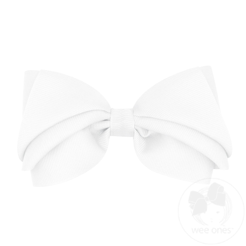 Mini King Pleated Grosgrain Hair Bow