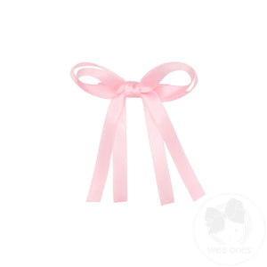 Tiny Satin Double Loop Streamer Bow