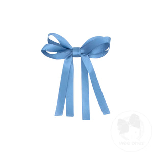 Tiny Satin Double Loop Streamer Bow