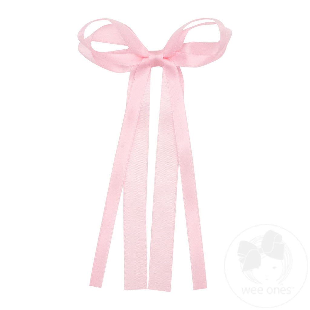 Mini Satin Double Loop Streamer Bow