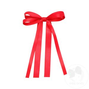 Mini Satin Double Loop Streamer Bow