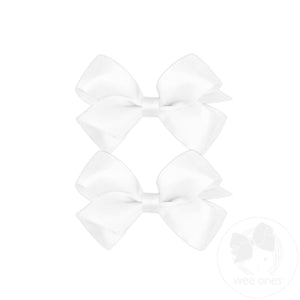 Mini Satin Hair Bow Two Pack