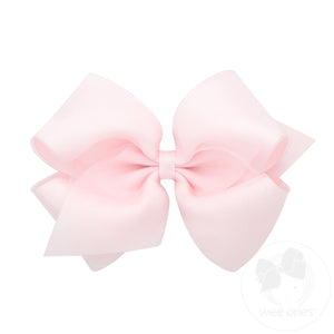 King Organza and Grosgrain Overlay Hair Bow