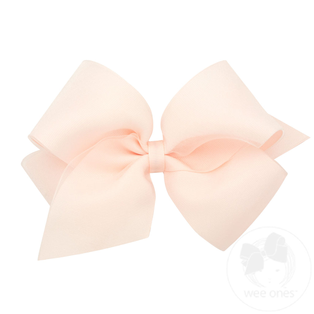 King Organza and Grosgrain Overlay Hair Bow