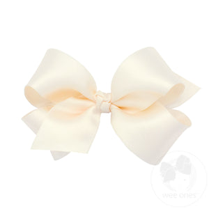 Medium French Satin Girls Hair Bow (Knot Wrap)