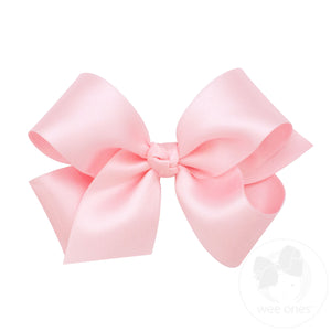 Medium French Satin Girls Hair Bow (Knot Wrap)