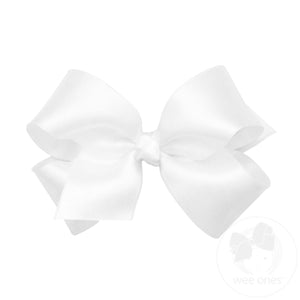 Medium French Satin Girls Hair Bow (Knot Wrap)