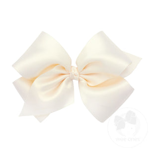 King French Satin Girls Hair Bow (Knot Wrap)