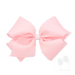 King Moonstitch Grosgrain Hair Bow with Contrasting Wrap