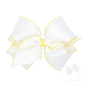 King Moonstitch Grosgrain Hair Bow with Contrasting Wrap