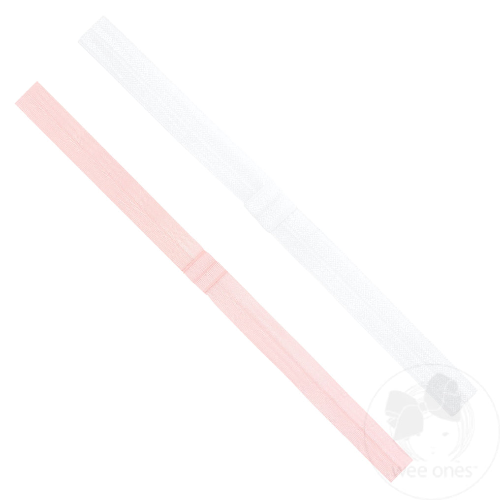 Two Pack Narrow Stretch Add-A-Bow Baby Girl Headbands