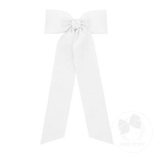 Medium Grosgrain Hair Bowtie with Knot Wrap and Streamer Tails